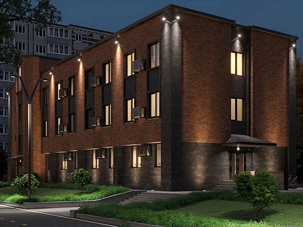 Building facade design 3D