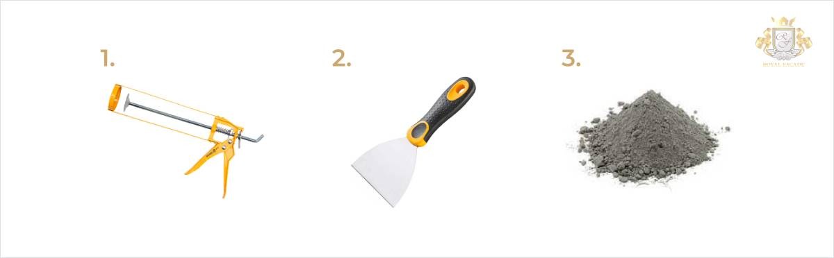 Tools needed for Filling Joints Using a Hand Gun