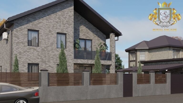 One of our projects of house facade design