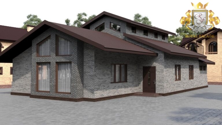 One of our brick facade design projects